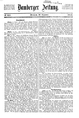 Bamberger Zeitung Mittwoch 17. Dezember 1856