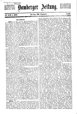 Bamberger Zeitung Freitag 26. Dezember 1856