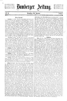 Bamberger Zeitung Samstag 3. Januar 1857