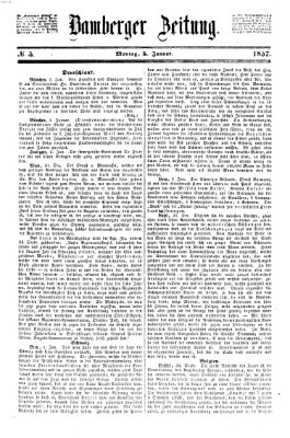 Bamberger Zeitung Montag 5. Januar 1857