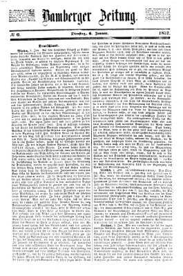 Bamberger Zeitung Dienstag 6. Januar 1857