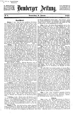 Bamberger Zeitung Donnerstag 8. Januar 1857