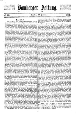 Bamberger Zeitung Samstag 10. Januar 1857