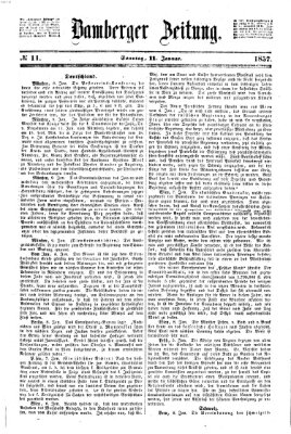 Bamberger Zeitung Sonntag 11. Januar 1857