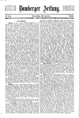 Bamberger Zeitung Donnerstag 15. Januar 1857