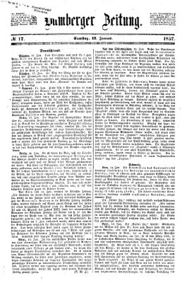 Bamberger Zeitung Samstag 17. Januar 1857