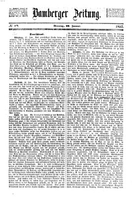 Bamberger Zeitung Montag 19. Januar 1857