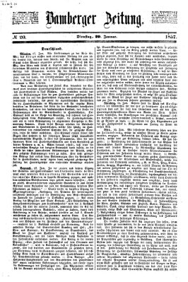 Bamberger Zeitung Dienstag 20. Januar 1857