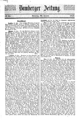 Bamberger Zeitung Sonntag 25. Januar 1857