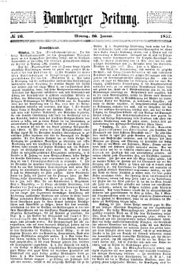 Bamberger Zeitung Montag 26. Januar 1857