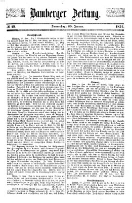 Bamberger Zeitung Donnerstag 29. Januar 1857