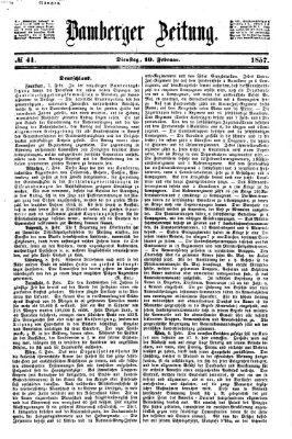 Bamberger Zeitung Dienstag 10. Februar 1857