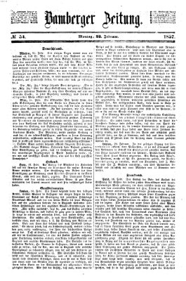 Bamberger Zeitung Montag 23. Februar 1857