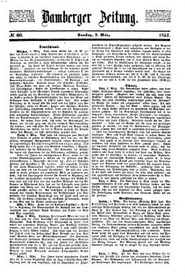 Bamberger Zeitung Samstag 7. März 1857