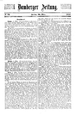 Bamberger Zeitung Freitag 20. März 1857