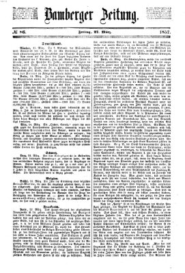 Bamberger Zeitung Freitag 27. März 1857