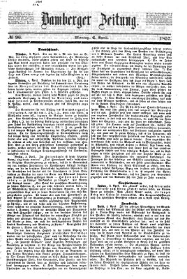 Bamberger Zeitung Montag 6. April 1857