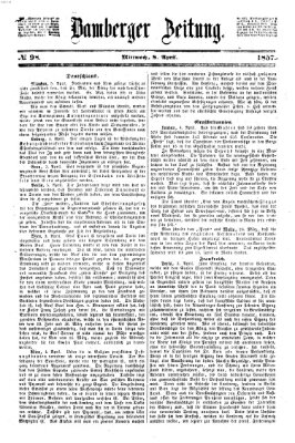 Bamberger Zeitung Mittwoch 8. April 1857