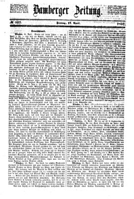 Bamberger Zeitung Freitag 17. April 1857