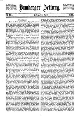 Bamberger Zeitung Freitag 24. April 1857