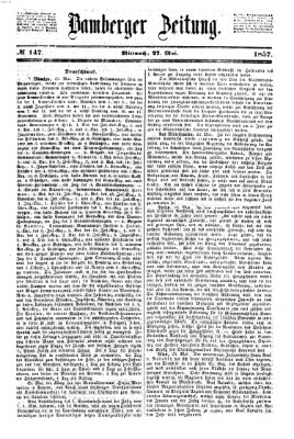 Bamberger Zeitung Mittwoch 27. Mai 1857