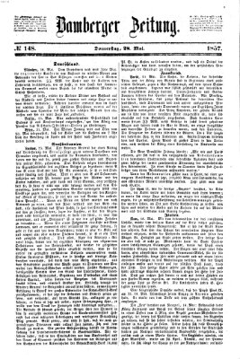 Bamberger Zeitung Donnerstag 28. Mai 1857