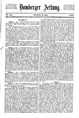 Bamberger Zeitung Mittwoch 3. Juni 1857