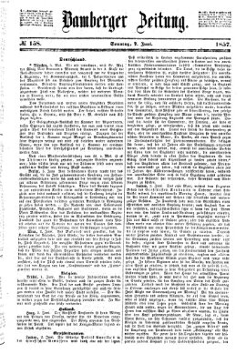 Bamberger Zeitung Sonntag 7. Juni 1857