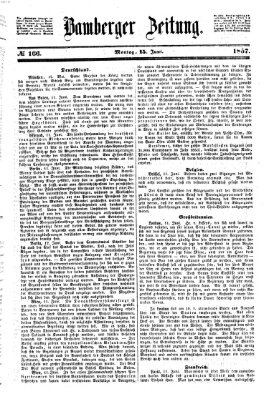 Bamberger Zeitung Montag 15. Juni 1857