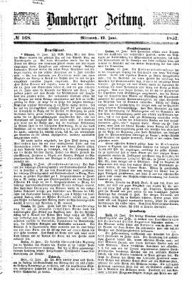 Bamberger Zeitung Mittwoch 17. Juni 1857