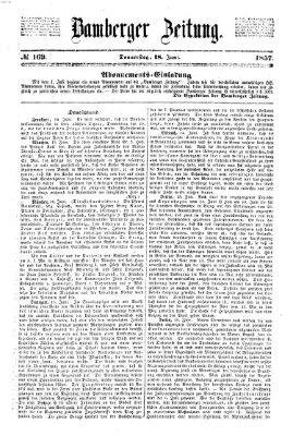 Bamberger Zeitung Donnerstag 18. Juni 1857