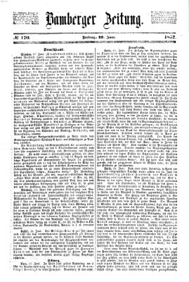 Bamberger Zeitung Freitag 19. Juni 1857