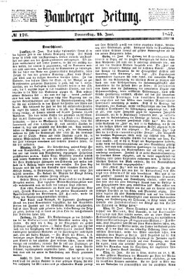 Bamberger Zeitung Donnerstag 25. Juni 1857