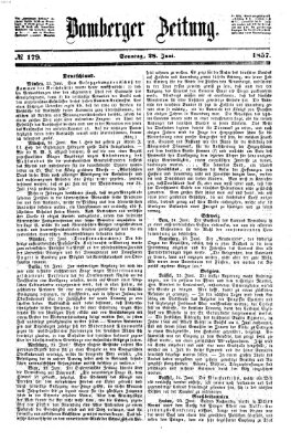 Bamberger Zeitung Sonntag 28. Juni 1857