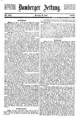 Bamberger Zeitung Freitag 3. Juli 1857
