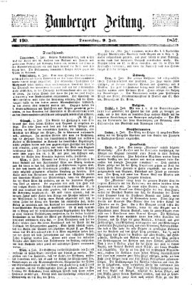 Bamberger Zeitung Donnerstag 9. Juli 1857