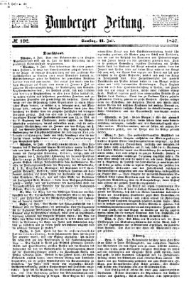 Bamberger Zeitung Samstag 11. Juli 1857