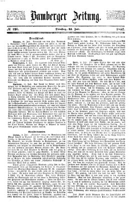 Bamberger Zeitung Dienstag 14. Juli 1857