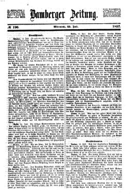 Bamberger Zeitung Mittwoch 15. Juli 1857