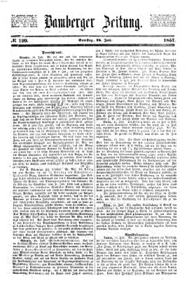 Bamberger Zeitung Samstag 18. Juli 1857