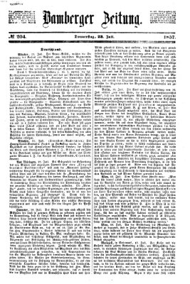 Bamberger Zeitung Donnerstag 23. Juli 1857