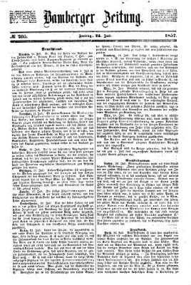 Bamberger Zeitung Freitag 24. Juli 1857