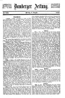 Bamberger Zeitung Freitag 7. August 1857