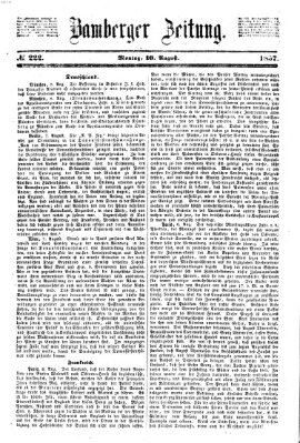 Bamberger Zeitung Montag 10. August 1857