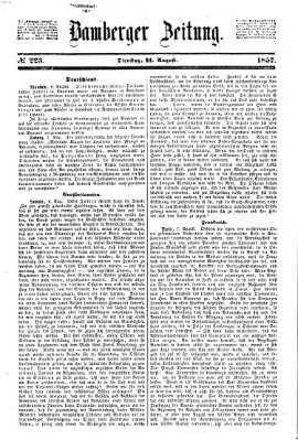 Bamberger Zeitung Dienstag 11. August 1857