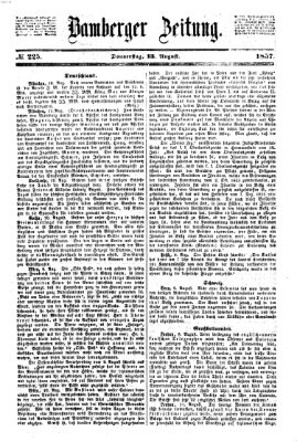 Bamberger Zeitung Donnerstag 13. August 1857