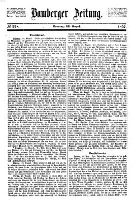 Bamberger Zeitung Sonntag 16. August 1857