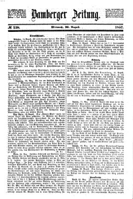 Bamberger Zeitung Mittwoch 26. August 1857