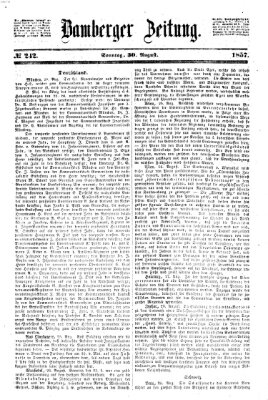 Bamberger Zeitung Sonntag 30. August 1857