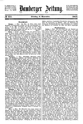 Bamberger Zeitung Dienstag 8. September 1857